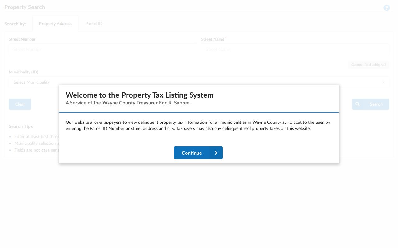 Dearborn Heights street directory Wayne County tax property search